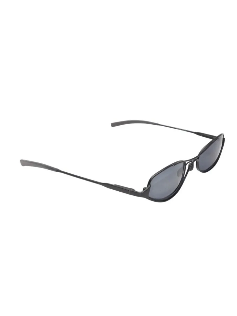 Prada Oval Sunglasses Eyewear Metal Acetate Black